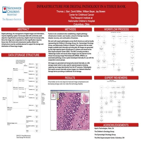 Infrastructure for digital pathology in a tissue bank