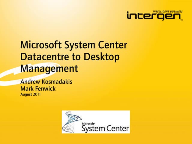 Intergen Twilight Seminar: Infrastructure Management made easy