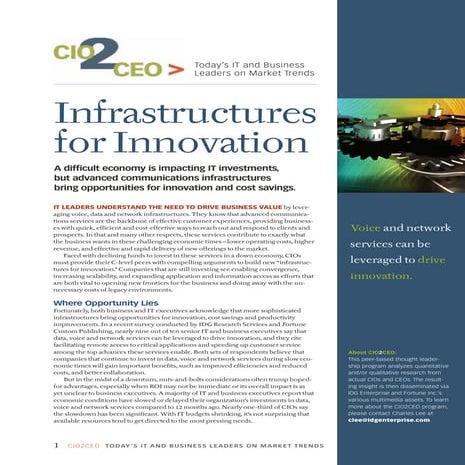 Reduce Cost and Increase Innovation with Converged Voice and Data