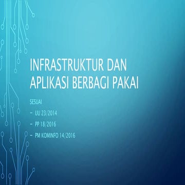 Infrastruktur dan aplikasi berbagi pakai PPT