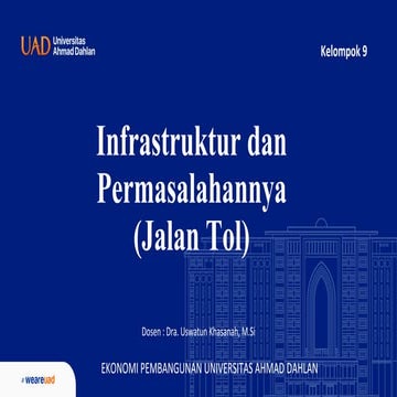 INFRASTRUKTUR DAN PERMASALAHANNYA (JALAN TOL)