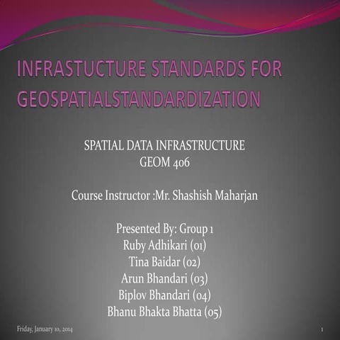 Infrastructure Standards For Geospatial Standarization