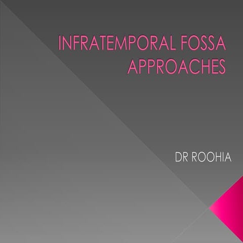 Infratemporal fossa approaches