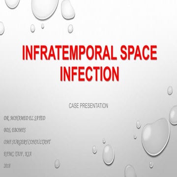 Infratemporal space infection 
