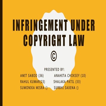 Infringement under copyright law