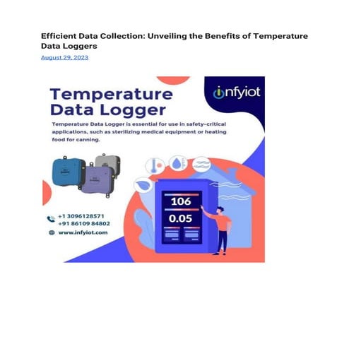 Efficient Data Collection: Unveiling the Benefits of Temperature Data Loggers
