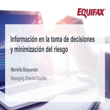 Ing. Mariella Baquerizo, Managing Director Equifax