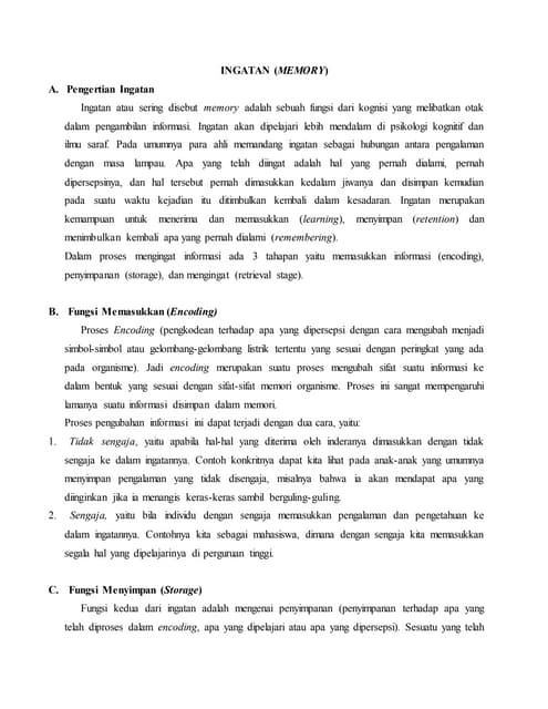 Proses lupa dan distorsi memori | PPT