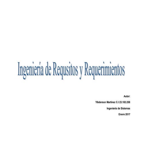 Ing de requisitos