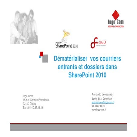 INGE COM - Optimisez vos processus métiers en dématérialisant vos courriers e...