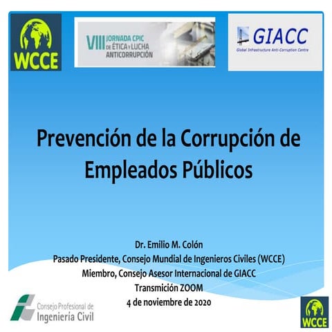Prevención de la Corrupción de Empleados Públicos