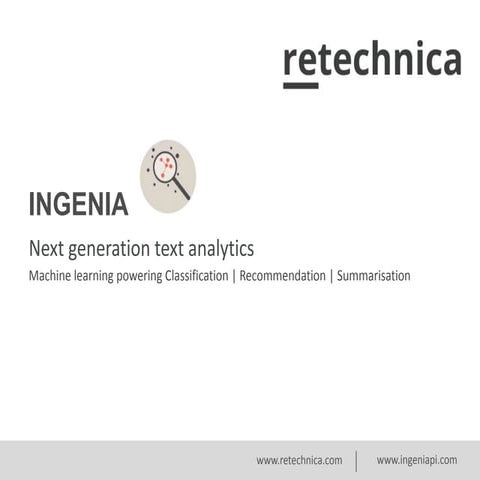 Ingenia next generation text analytics