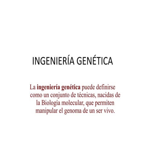 Ingeniería genética