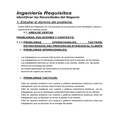 Ingeniería requisitos