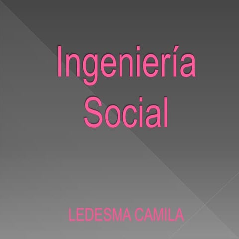 Ingeniería social(ledesma