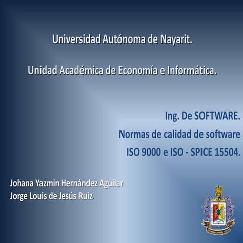 Ingenieria de software   iso 9000 & iso spice 15504