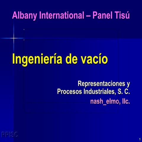 Ingeniería de vació. Bombas de vacío. Características. 