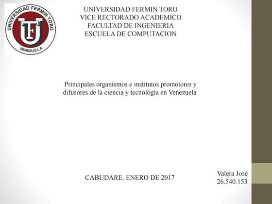 Jose Valera presentations