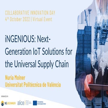 iNGENIOUS: Next Generation IoT for the Next-Generation Supply Chain | PDF