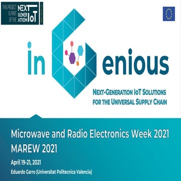 iNGENIOUS: Next Generation IoT for the Next-Generation Supply Chain