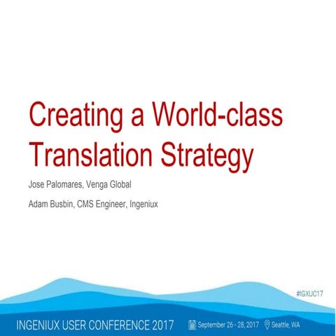 Creating a World-class Translation Strategy