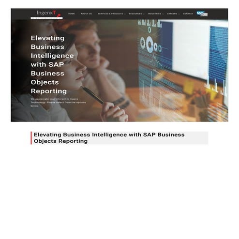 Elevating Business Intelligence with SAP Business Objects Reporting