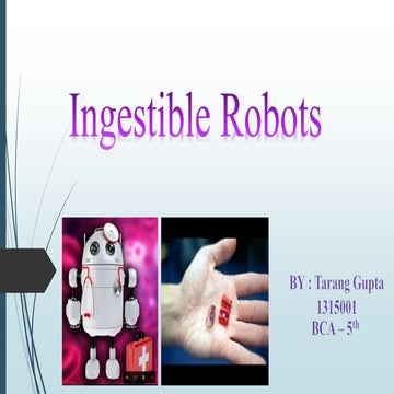 Ingestible Robots