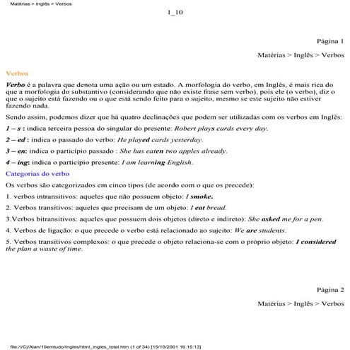 Atividade de inglês 2 ano | DOCX