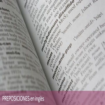Preposiciones en inglés