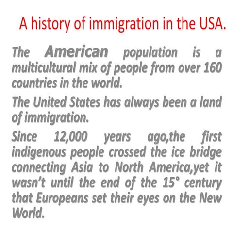 Immigration in the USA