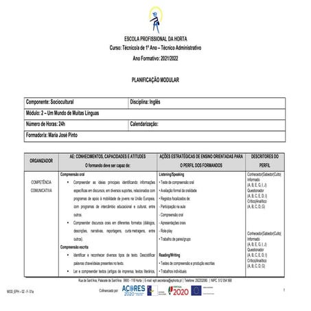 Ingles mod2 planificacao