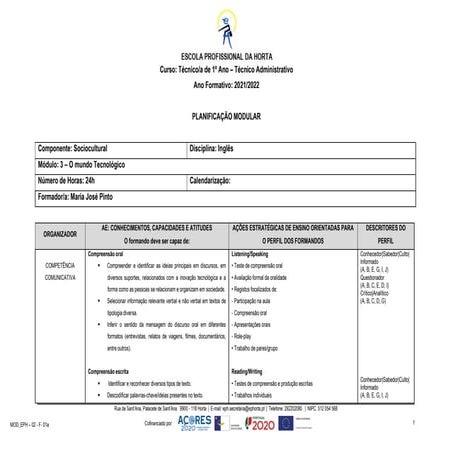 Ingles mod3 planificacao