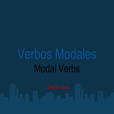 Ingles modal verbs