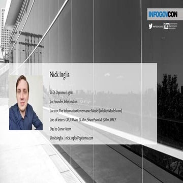 It's A Nice Day To Start Something New (#InfoGovCon15)