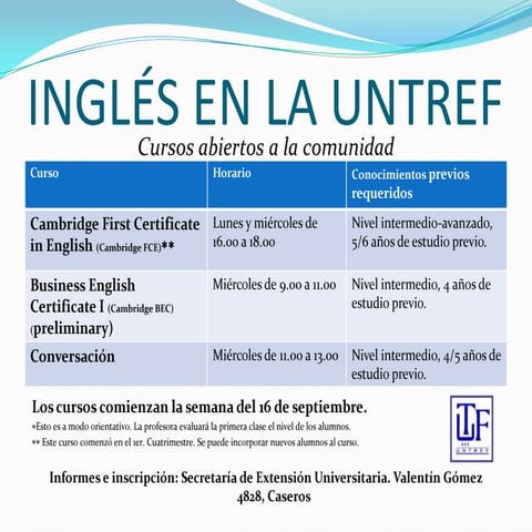 Inglés en la Untref