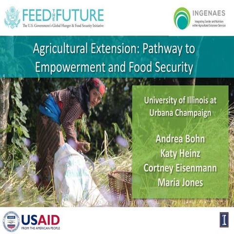 Agricultural Extension: Pathway to Empowerment and Food Security