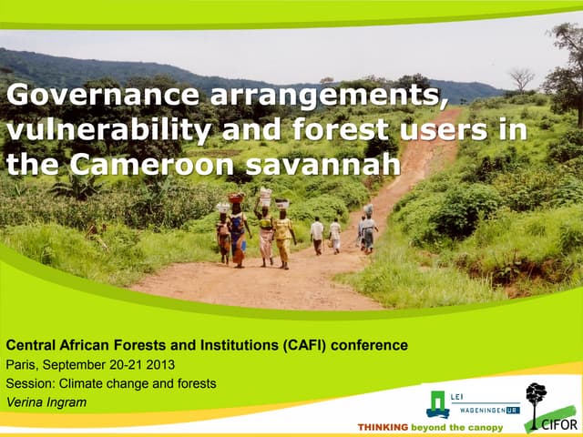Governance arrangements, vulnerability and forest users in the Cameroon savannah