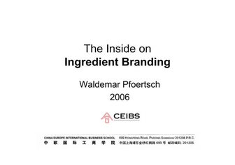 Ingredient Branding