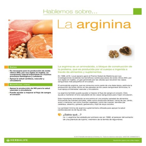 Ingredientes arginina