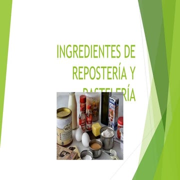 Ingredientes de repostería y pastelería