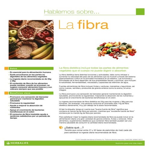 Ingredientes fibra