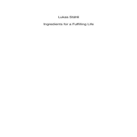 Ingredients for a Fulfilling Life - PREVIEW
