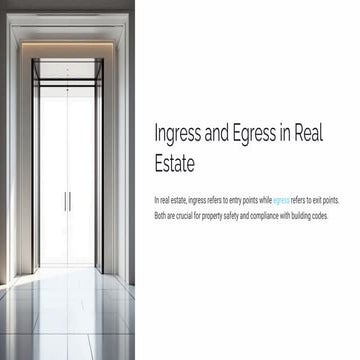 Ingress and Egress in Real Estate - Leni | PDF