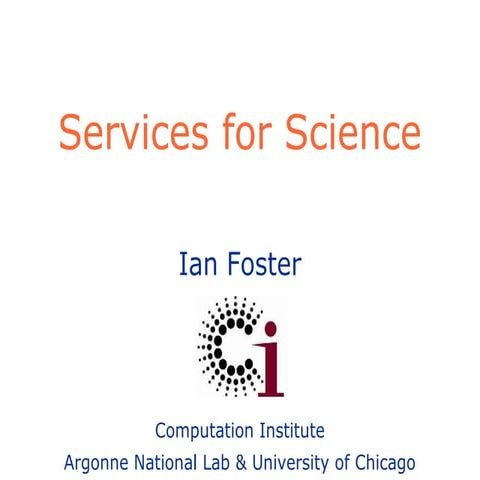 Services for Science v2 (APAN26)