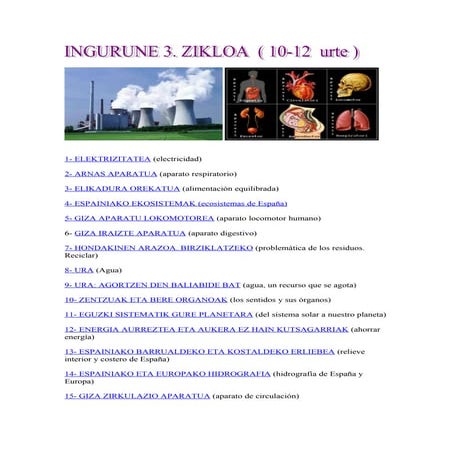 Ingurune 2. zikloa ( 10  12 urte )