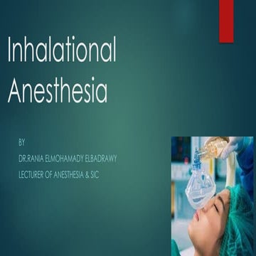 Comprehensive Overview of Inhalational Anesthesia Agents and Their ...