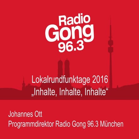 Lokalrundfunktage 2016: Gong 96.3