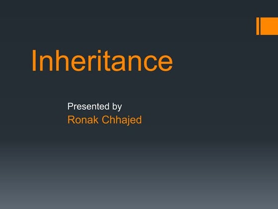 Inheritance in OOPS