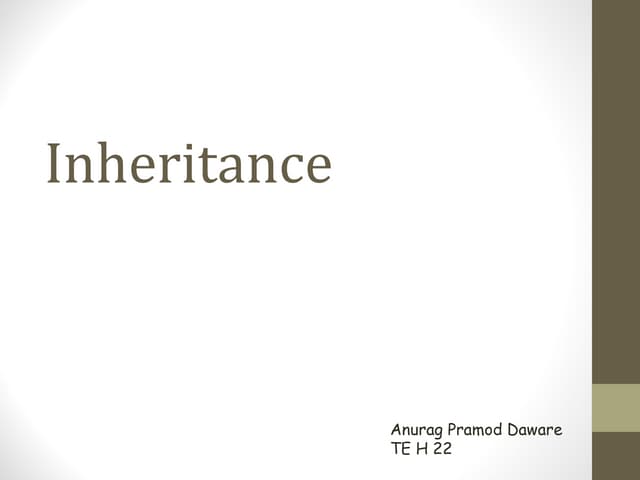 Inheritance