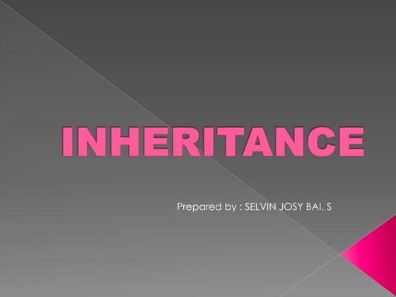 Inheritance in c++ | PPT